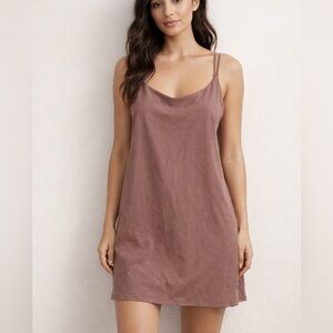 Abercrombie And Fitch Womens Taupe Traveler Exercise Dress, Built In Shorts, L P